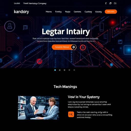 Gedetailleerde weergave van de branding en website van Aurora Tech