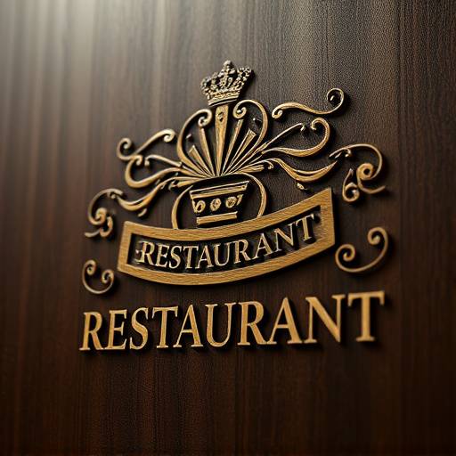 Gedetailleerde weergave van de branding materialen voor Gourmet Delights
